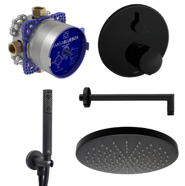 Hansa KWC sturtusett - Svart kringlótt